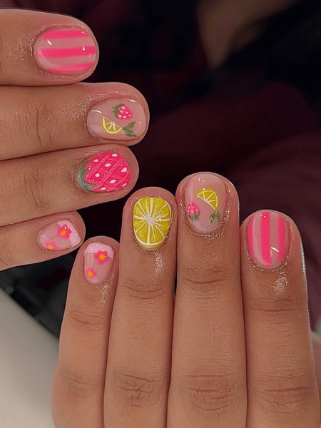 Fruit nail art
